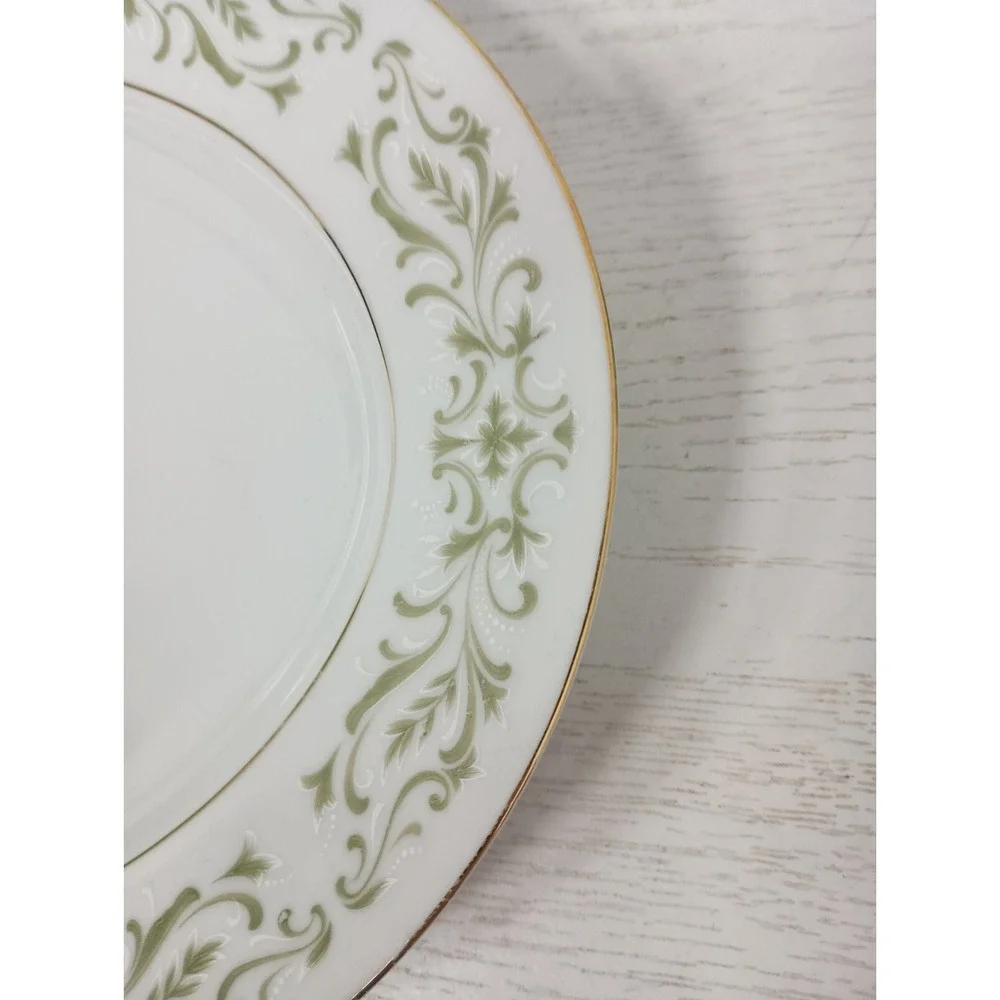 Vintage Allegro Fine China Japan White Porcelain Floral Oval Serving Platter